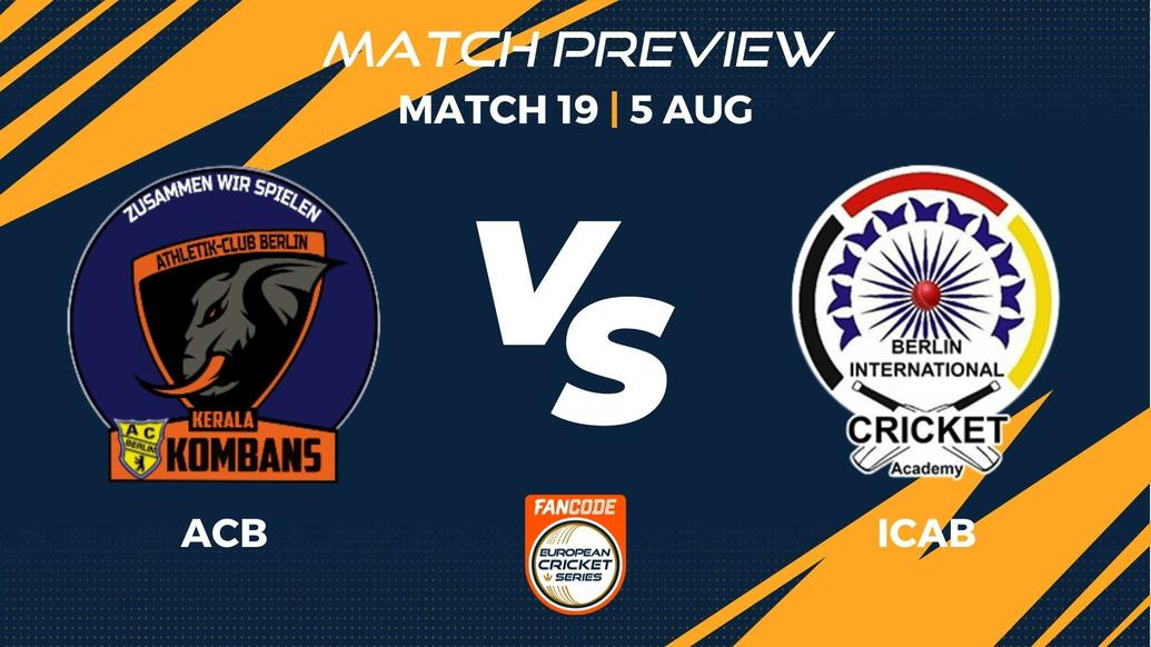 ACB vs ICAB Preview | Match 19 – FanCode ECS Germany, Dresden