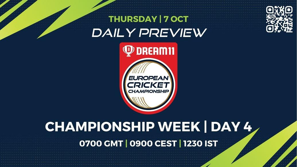 Championship Week Day 4 PREVIEW: Dream11 European Cricket Championship – Matches 16 to 20 - T10 CRICKET LIVE