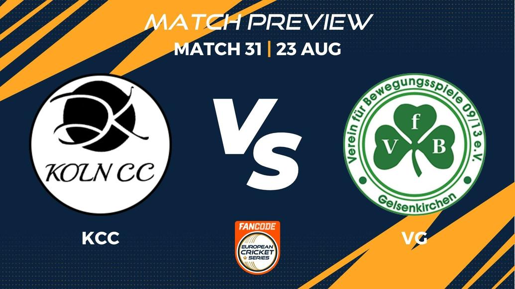 KCC vs VG Preview | Match 31 – FanCode ECS Germany, Krefeld