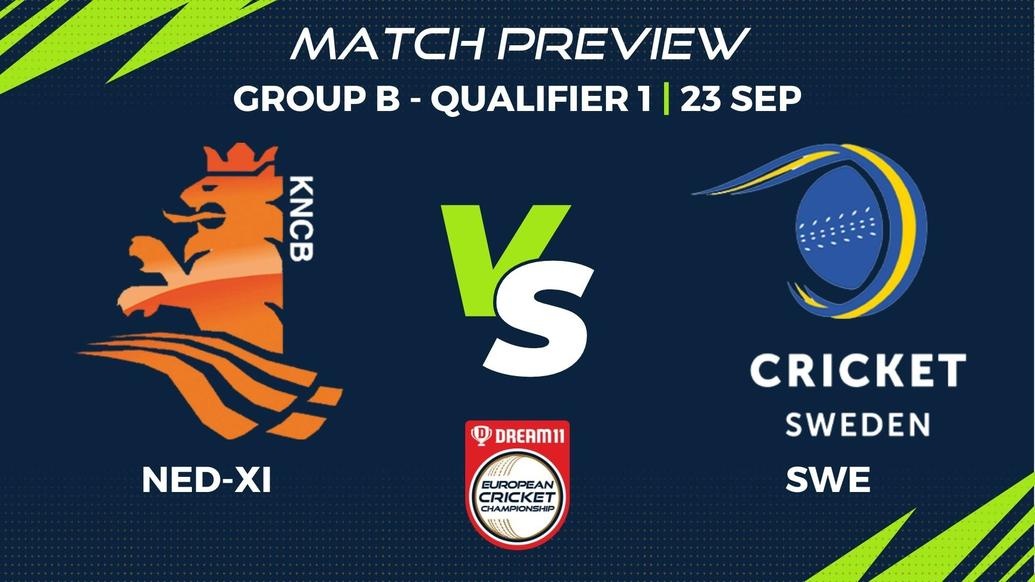 NED-XI vs SWE Preview | Group B – Qualifier 1, Match 21 – Dream11 European Cricket Championship