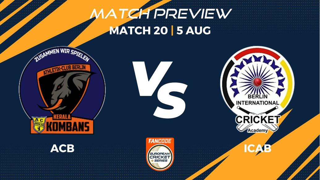 ACB vs ICAB Preview | Match 20 – FanCode ECS Germany, Dresden