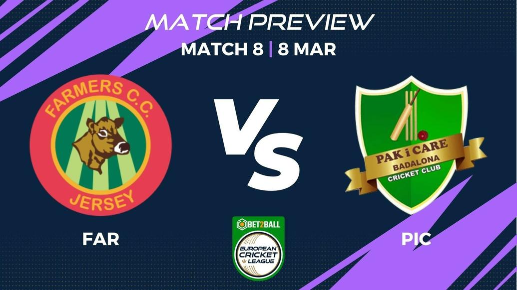 FAR vs PIC Preview | Group E – Match 8 – Bet2Ball European Cricket League