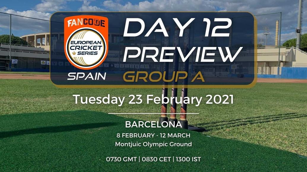 Day 12 PREVIEW: FanCode ECS Spain Barcelona - Matches 56-60