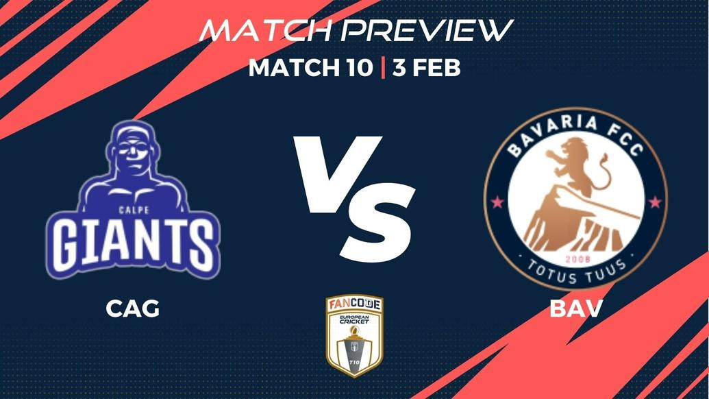CAG vs BAV Preview | Match 10 - FanCode European Cricket T10 Gibraltar