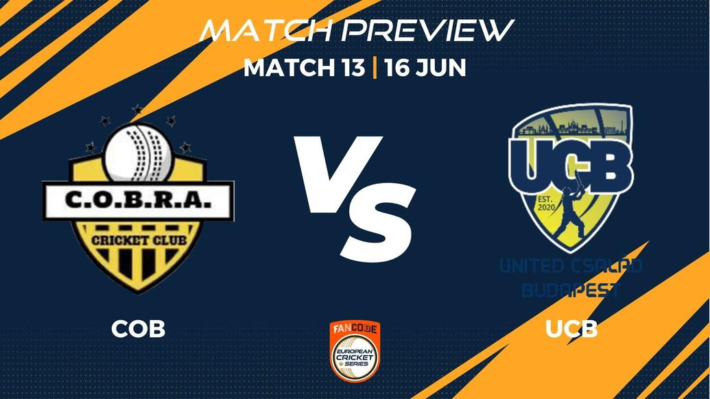 COB vs UCB Preview | Match 13 - FanCode ECS Hungary