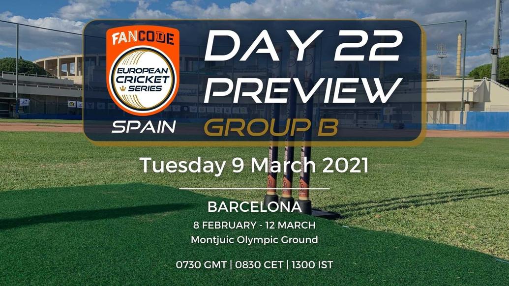 Day 22 PREVIEW: FanCode ECS Spain, Barcelona – Matches 106 to 110