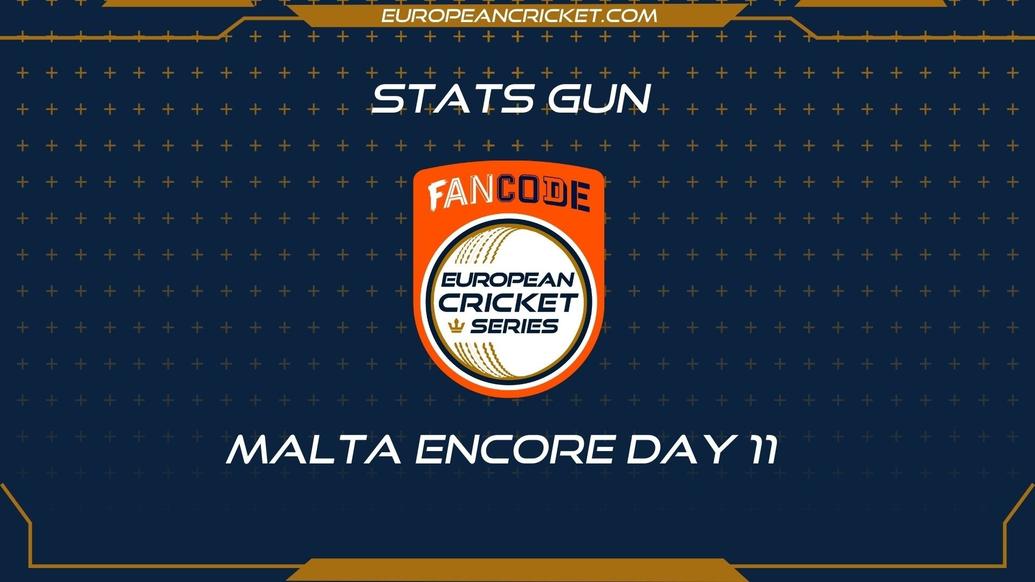BET2BALL.COM STATS GUN - DAY 11 - FanCode ECS Malta Encore - T10 CRICKET LIVE