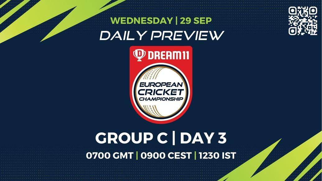 Group C Day 3 PREVIEW: Dream11 European Cricket Championship – Matches 11 to 15 - T10 CRICKET LIVE
