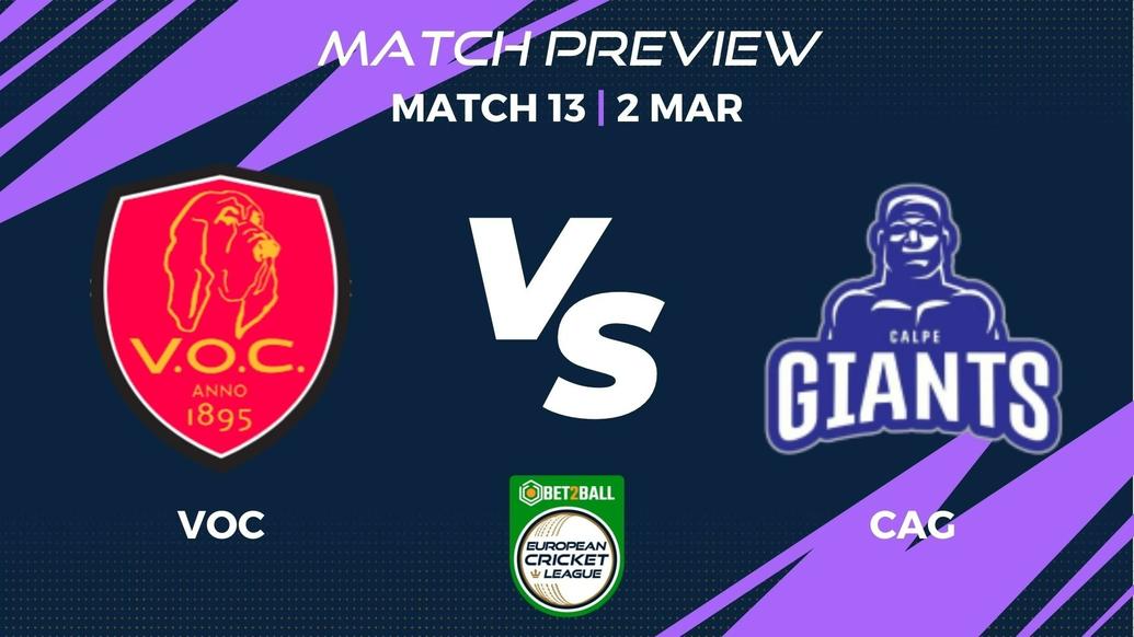 VOC vs CAG Preview | Group D – Match 13 – Bet2Ball European Cricket League