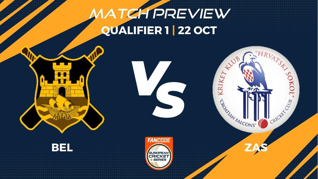 BEL vs ZAS Preview | Qualifier 1, Match 22 – FanCode ECS Croatia
