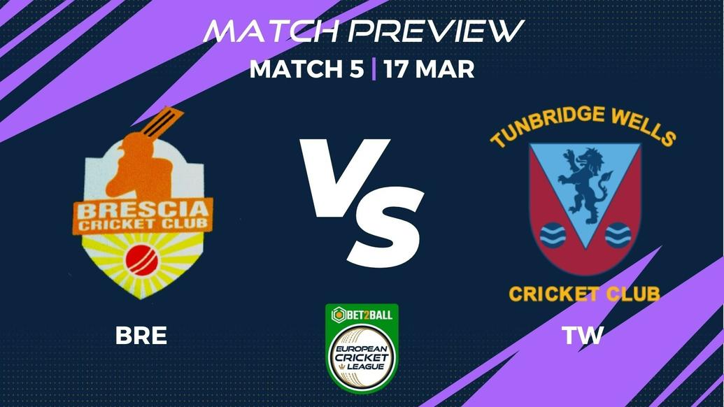 BRE vs TW Preview | Championship Week – Match 5 – Bet2Ball European Cricket League