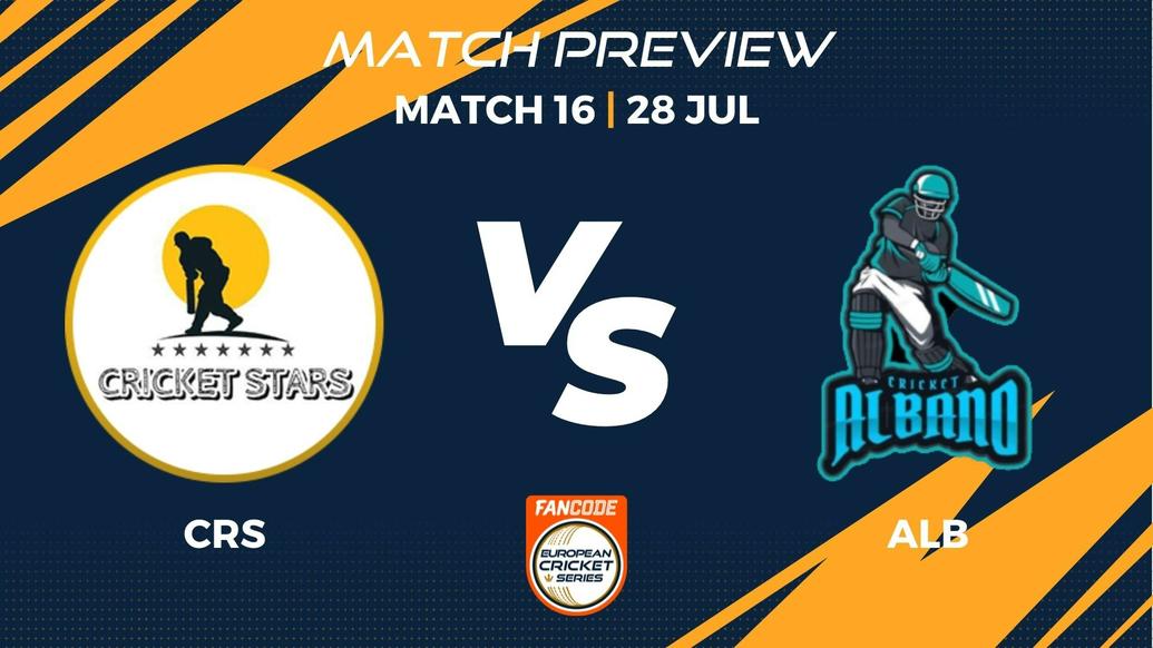 CRS vs ALB Preview | Match 16 – FanCode ECS Italy Super Series