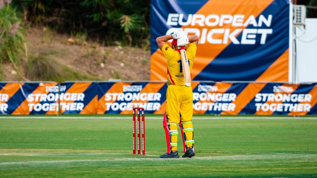 WATCH: Pavel Florin's dance after his first boundary in Dream11 European Cricket Championship - T10 CRICKET LIVE