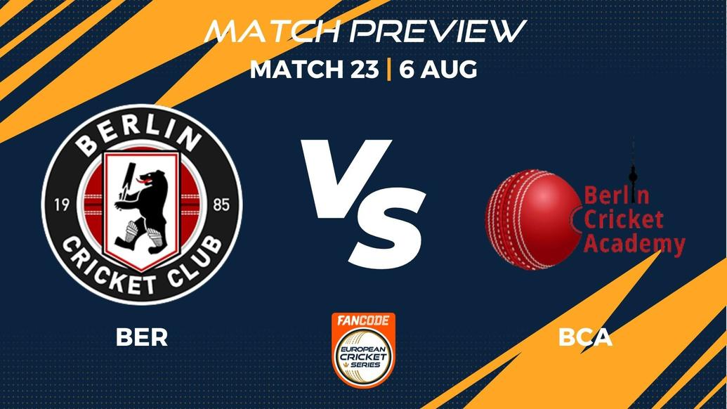 BER vs BCA Preview | Match 23 – FanCode ECS Germany, Dresden
