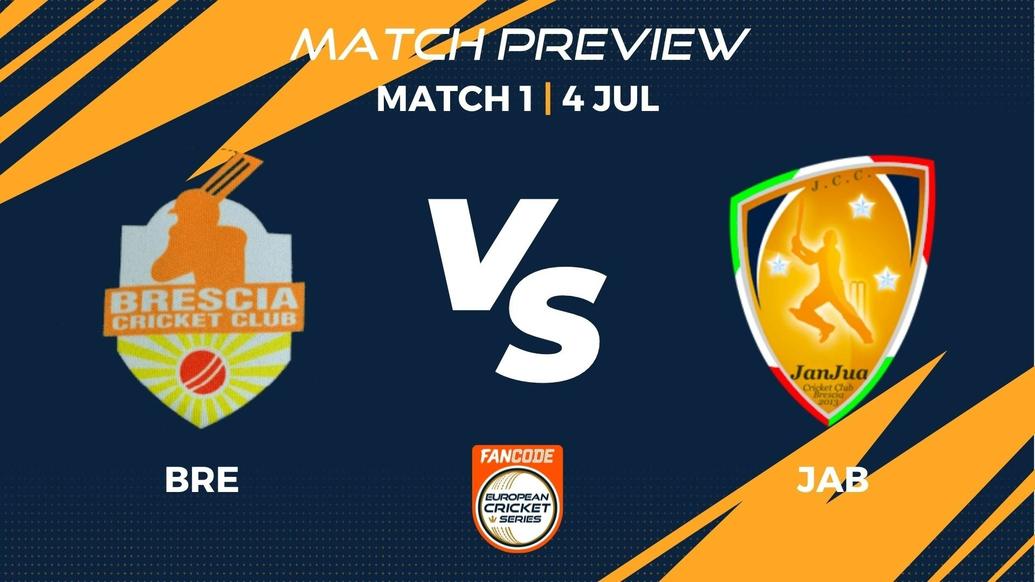BRE vs JAB Preview | Match 1 - FanCode ECS Italy Brescia