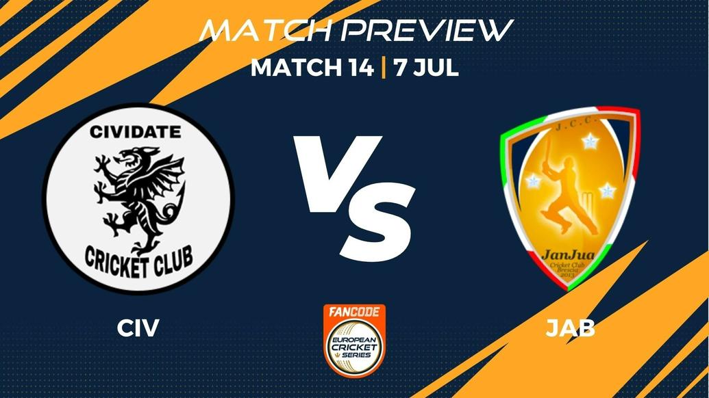 CIV vs JAB Preview | Match 14 – FanCode ECS Italy Brescia