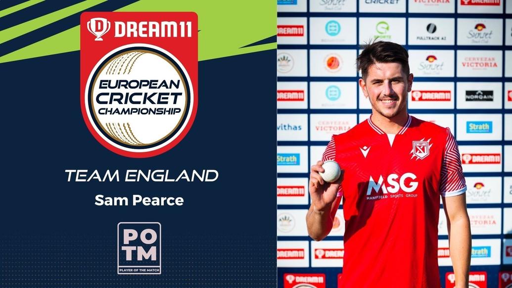 SAM PEARCE SETS THE STANDARD TOP WICKETTAKER AT DREAM11 EUROPEAN CRICKET CHAMPIONSHIP