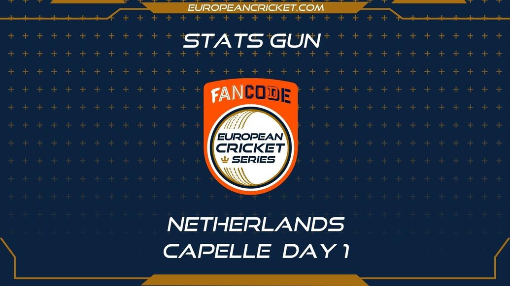STATS GUN - Day 1 - FanCode ECS Netherlands Capelle - T10 CRICKET LIVE
