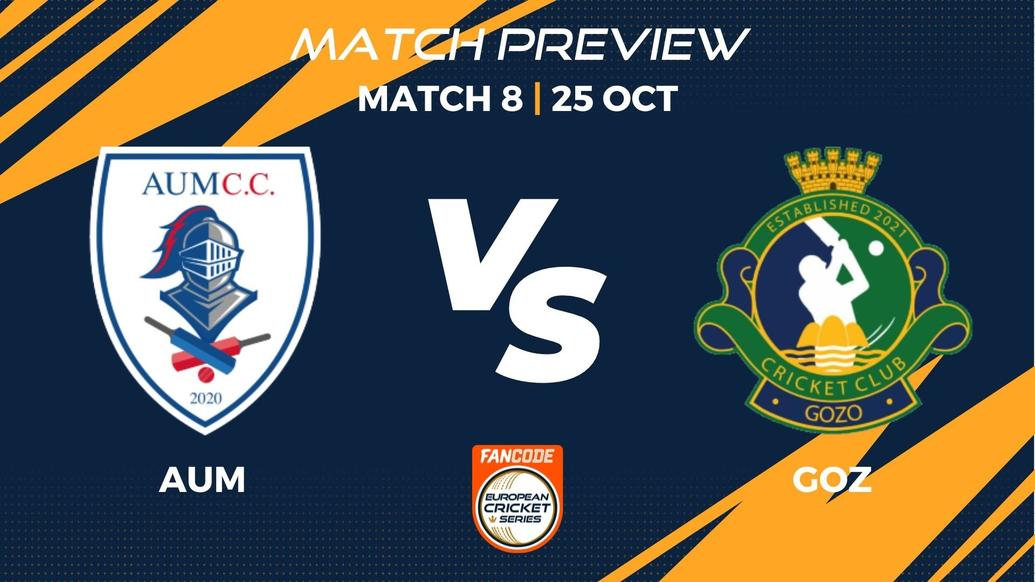 AUM vs GOZ Preview | Match 8 – FanCode ECS Malta