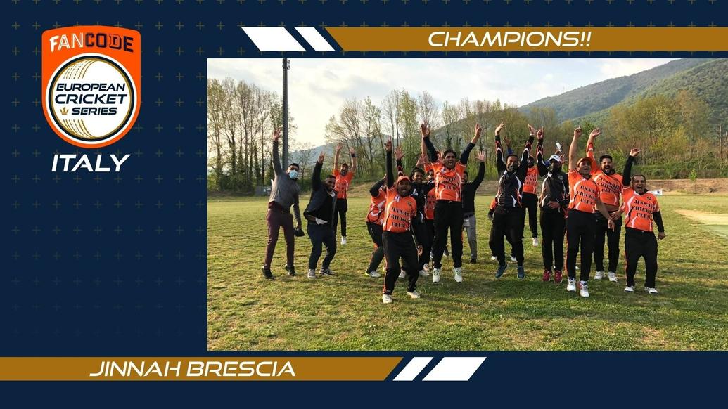 RECAP - Champions! Jinnah Brescia jumping for joy at FanCode ECS Italy Brescia