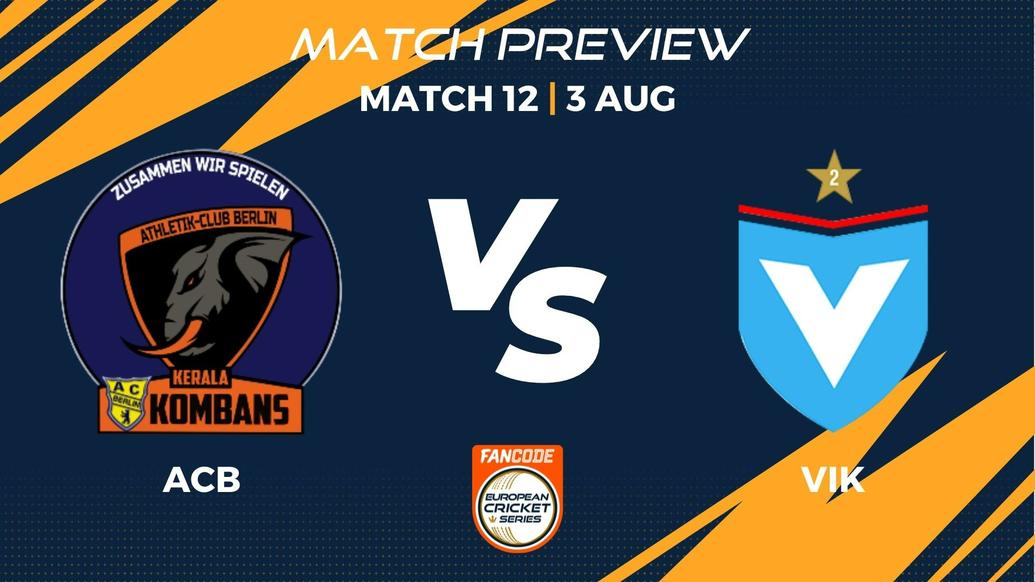 ACB vs VIK Preview | Match 12 – FanCode ECS Germany, Dresden