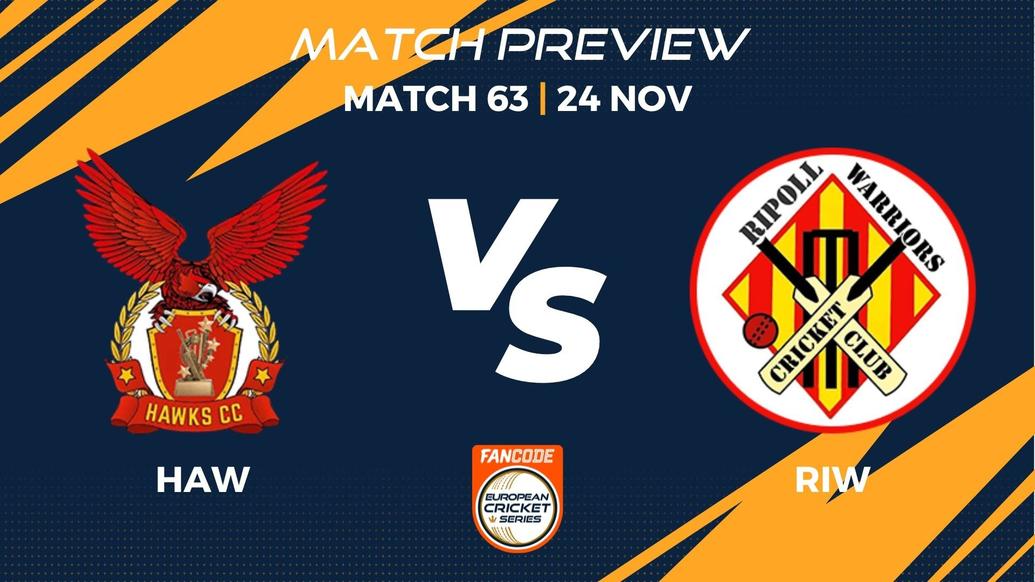 HAW vs RIW Preview | Match 63 – FanCode ECS Spain, Barcelona