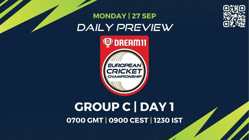 Group C Day 1 PREVIEW: Dream11 European Cricket Championship – Matches 1 to 5 - T10 CRICKET LIVE