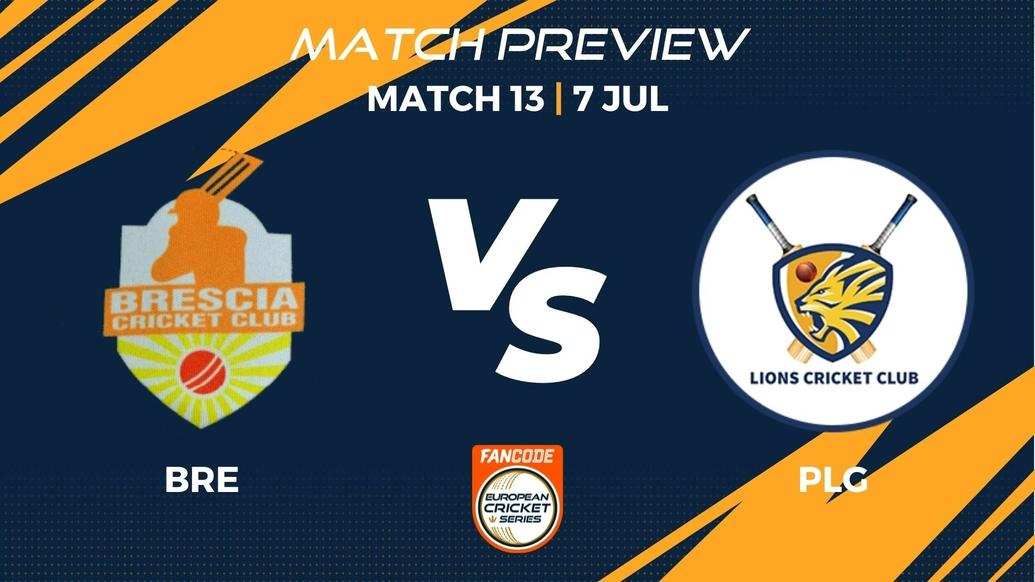 BRE vs PLG Preview | Match 13 - FanCode ECS Italy Brescia