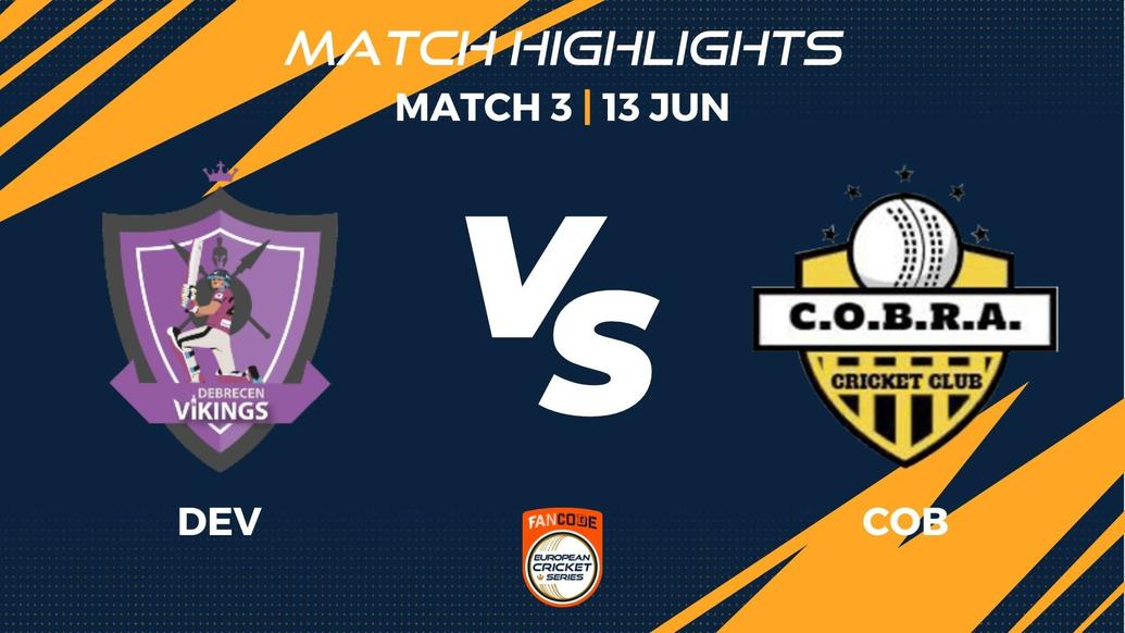 DEV vs COB Preview | Match 3 – FanCode ECS Hungary