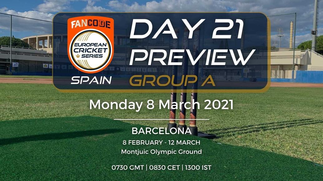 Day 21 PREVIEW: FanCode ECS Spain, Barcelona – Matches 101 to 105