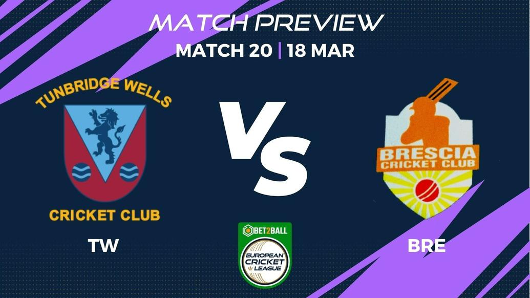 TW vs BRE Preview | Championship Week – Match 20 – Bet2Ball European Cricket League