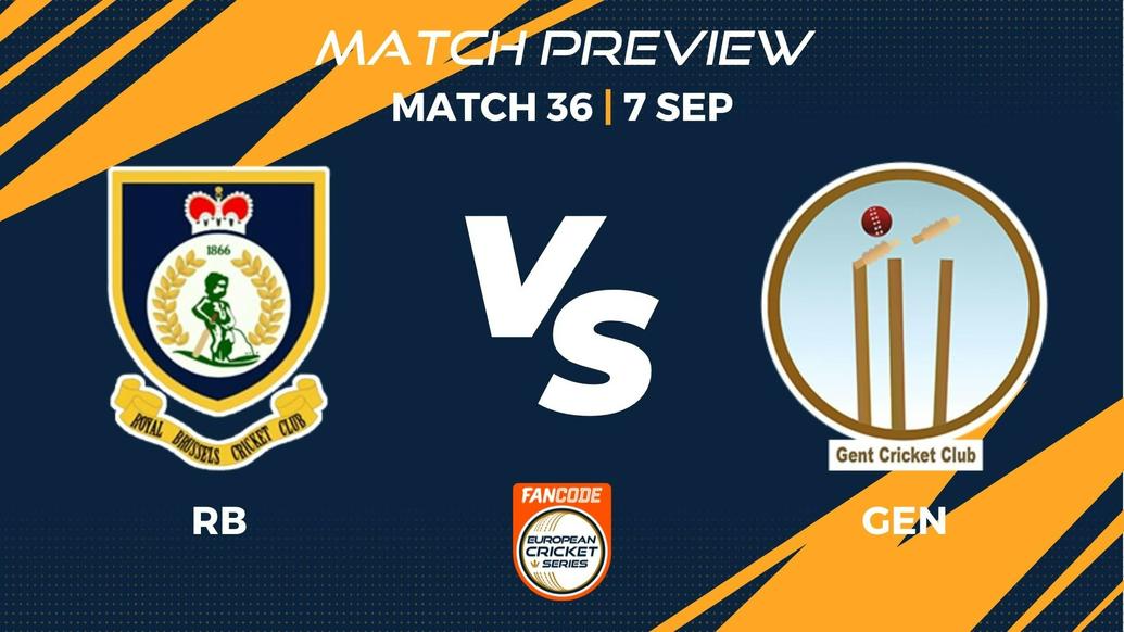 RB vs GEN Preview | Match 36 – FanCode ECS Belgium