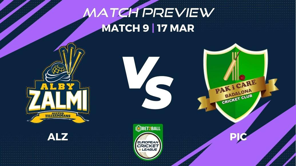 ALZ vs PIC Preview | Championship Week – Match 9 – Bet2Ball European Cricket League
