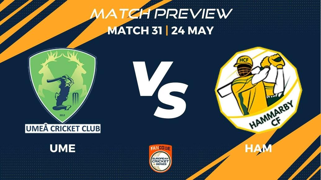 UME vs HAM Preview | Match 31 – FanCode ECS Sweden Stockholm