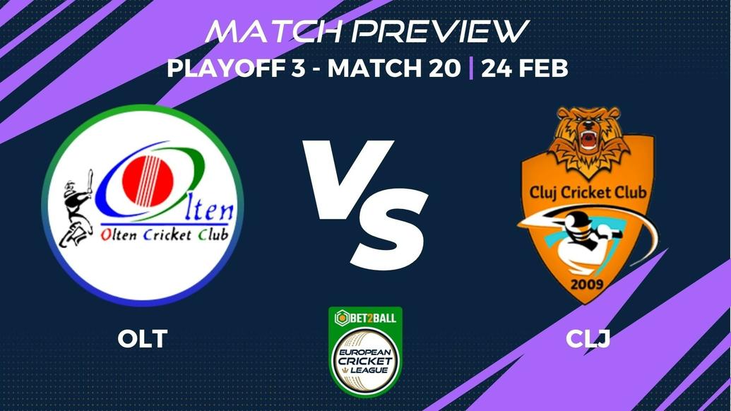 OLT vs CLJ Preview | Group C – Playoff 3, Match 20 – Bet2Ball European Cricket League