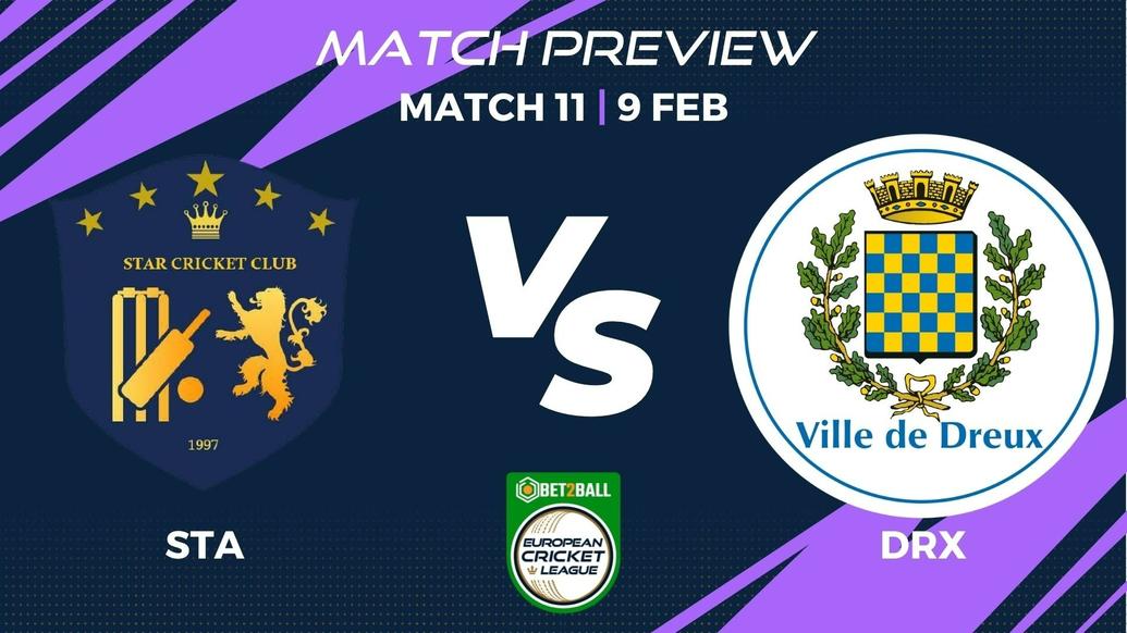 STA vs DRX Preview | Group A - Match 11 – Bet2Ball European Cricket League