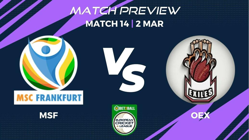 MSF vs OEX Preview | Group D – Match 14 – Bet2Ball European Cricket League