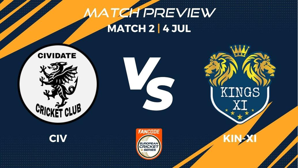 CIV vs KIN-XI Preview | Match 2 – FanCode ECS Italy Brescia