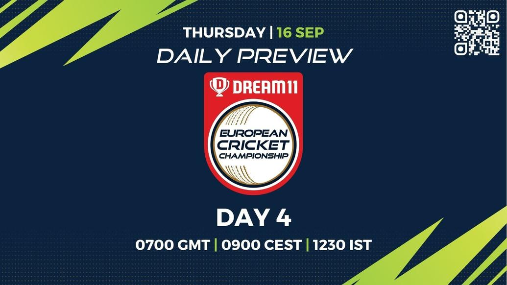 Day 4 PREVIEW: Dream11 European Cricket Championship – Matches 16 to 20 - T10 CRICKET LIVE