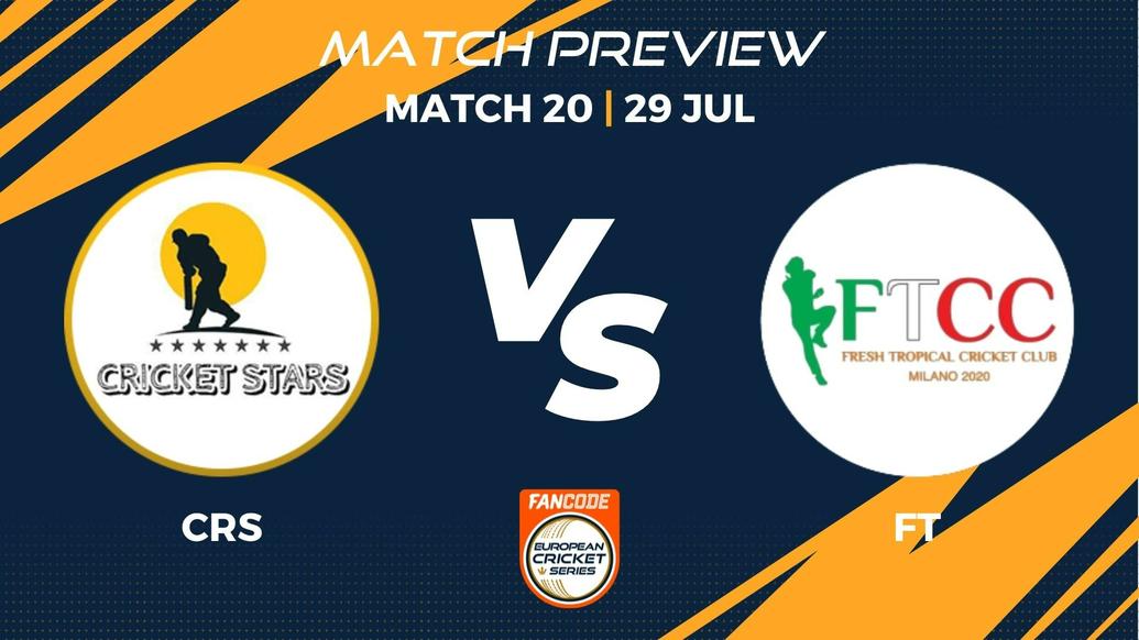 CRS vs FT Preview | Match 20 – FanCode ECS Italy Super Series