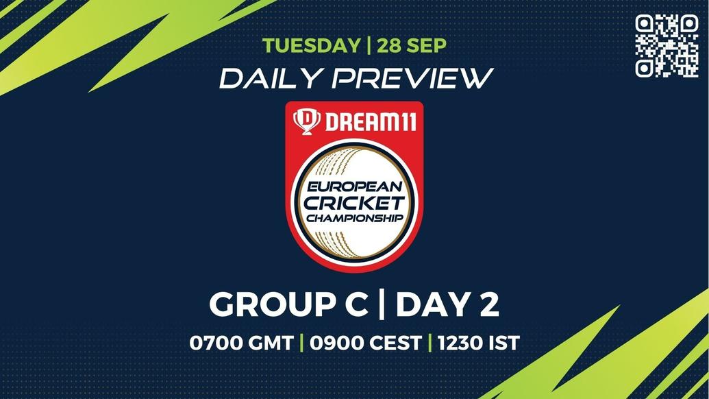 Group C Day 2 PREVIEW: Dream11 European Cricket Championship – Matches 6 to 10 - T10 CRICKET LIVE