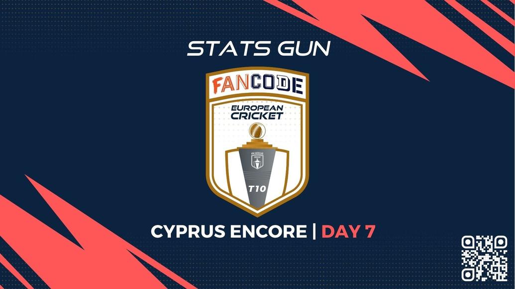 BET2BALL STATS GUN -Day 7- Fancode European Cricket T10 Cyprus Encore - T10 CRICKET LIVE