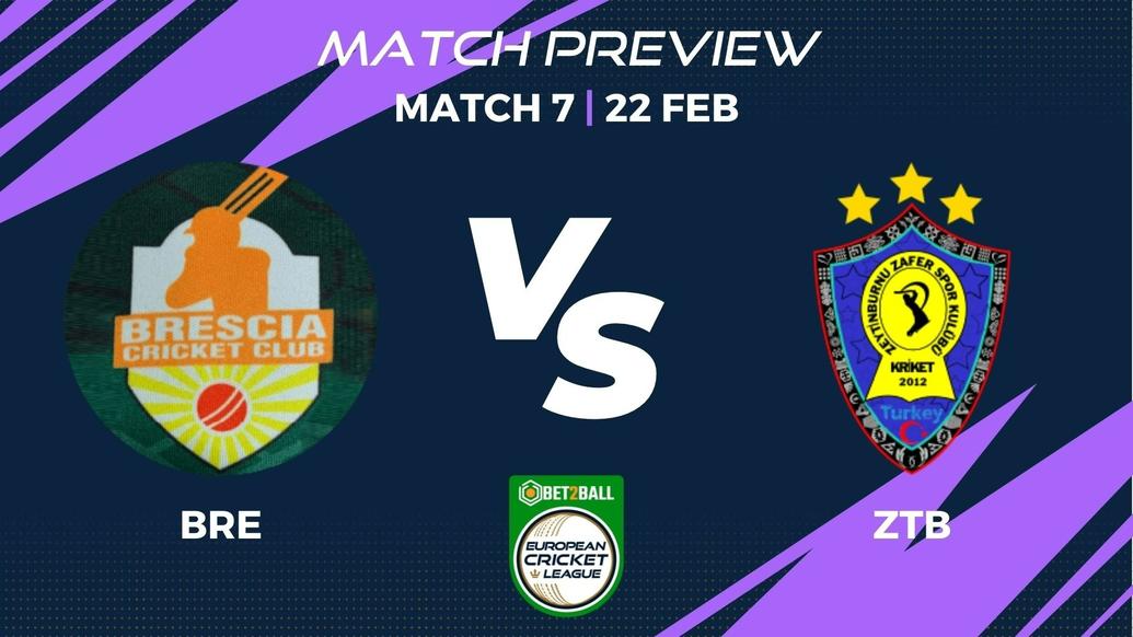 BRE vs ZTB Preview | Group C – Match 7 – Bet2Ball European Cricket League