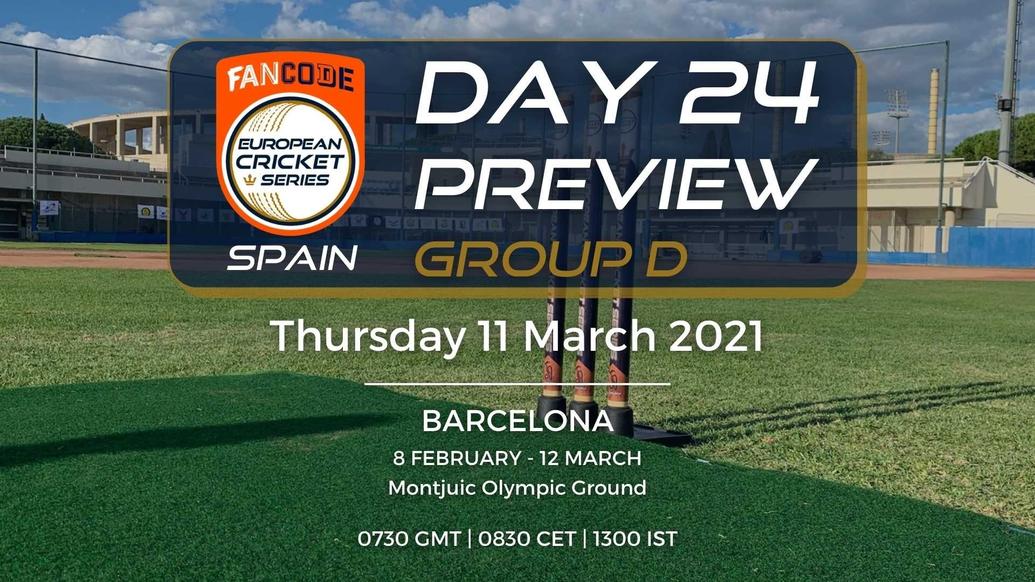 Day 24 PREVIEW: FanCode ECS Spain, Barcelona – Matches 116 to 120