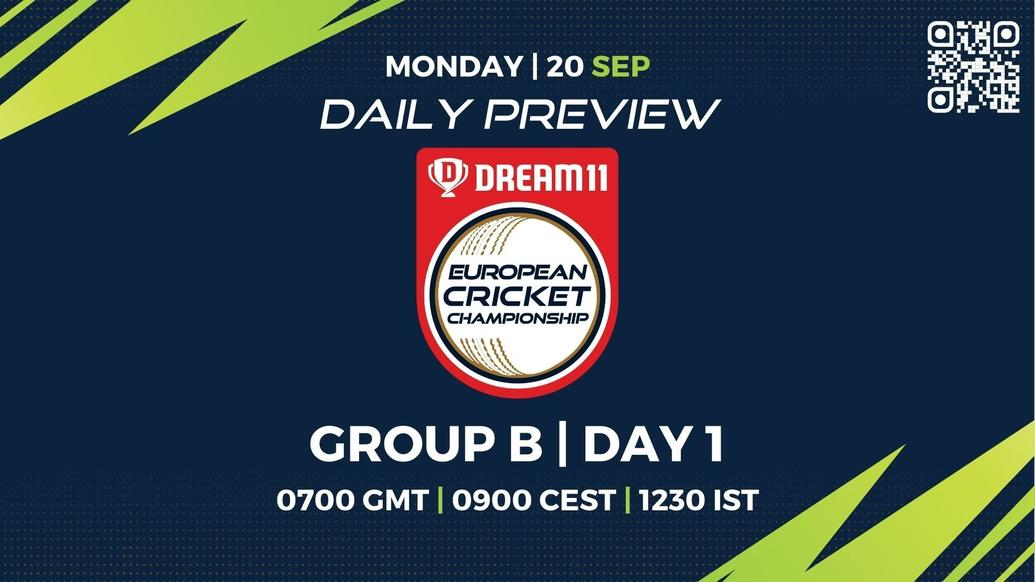 Group B Day 1 PREVIEW: Dream11 European Cricket Championship – Matches 1 to 5 - T10 CRICKET LIVE