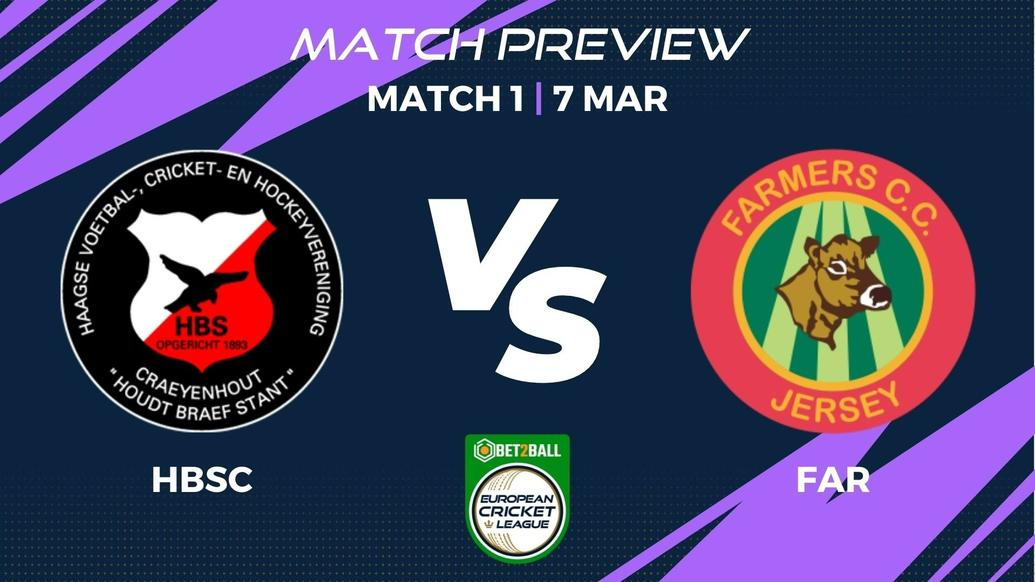 HBSC vs FAR Preview | Group E – Match 1 – Bet2Ball European Cricket League