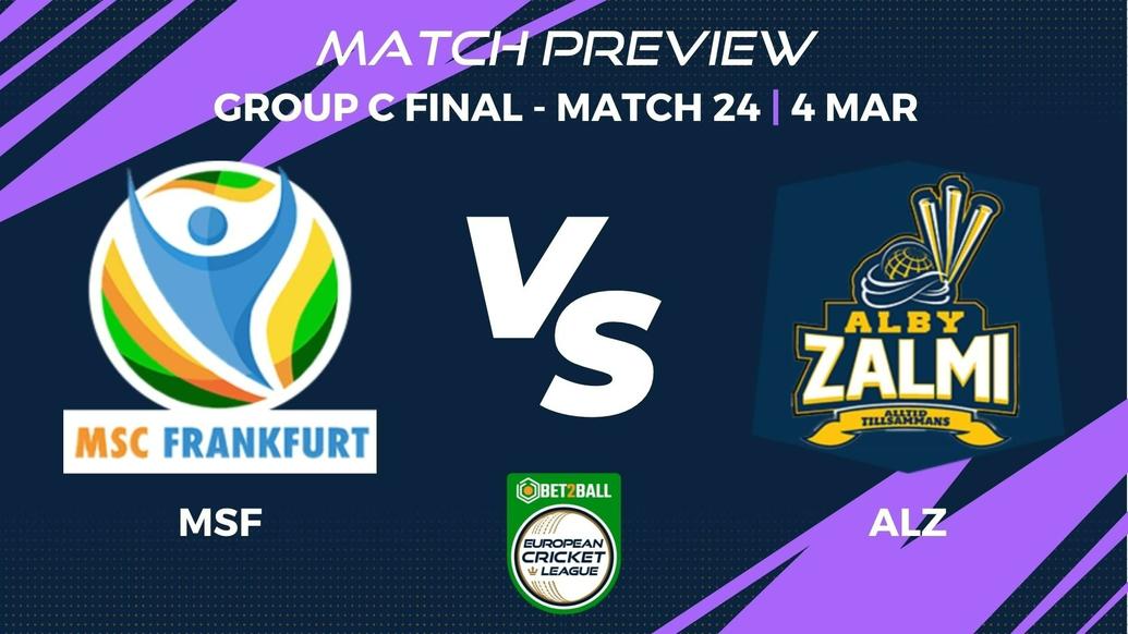 MSF vs ALZ Preview | Group D – Final, Match 24 – Bet2Ball European Cricket League