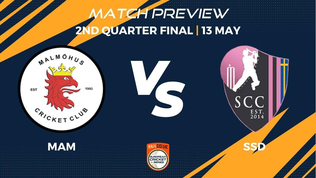 MAM vs SSD Preview | 2nd Quarter Final, Match 42 – FanCode ECS Sweden Landskrona