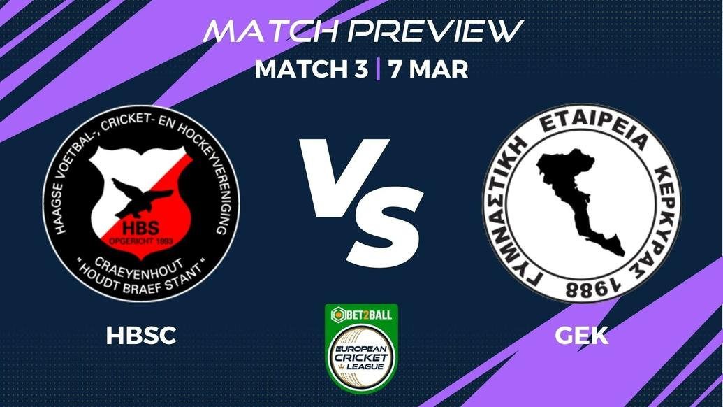 HBSC vs GEK Preview | Group E – Match 3 – Bet2Ball European Cricket League