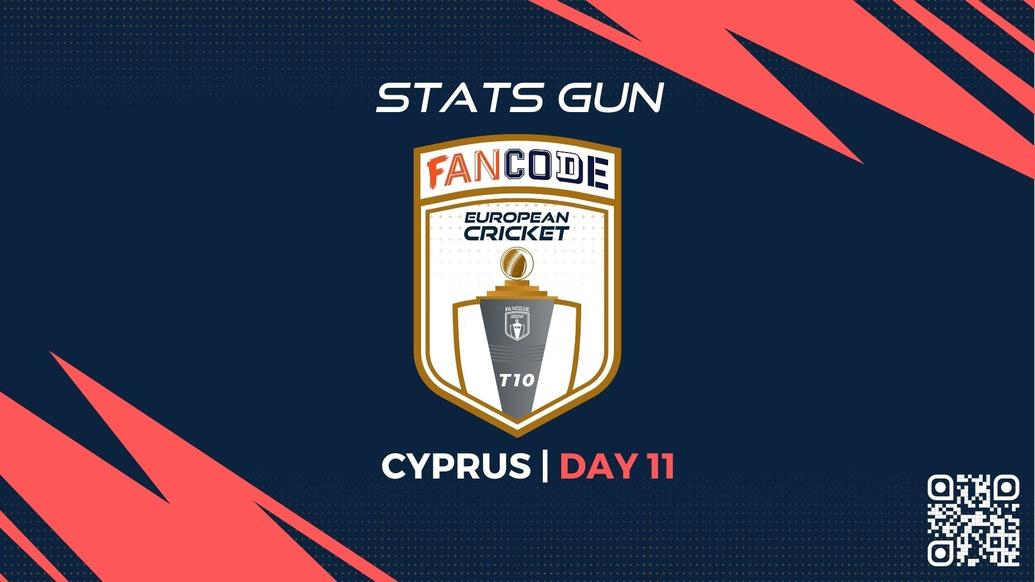 BET2BALL STATS GUN - Day 11 - Fancode European Cricket T10 Cyprus - T10 CRICKET LIVE